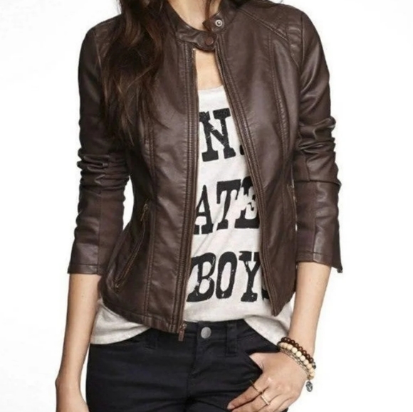 express black leather jacket
